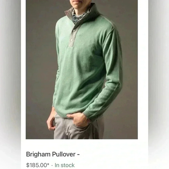 NWT QED Style Brigham Golf Cashmere Sweater Pullover Finance Bro Cotton Plaid - Picture 3 of 12